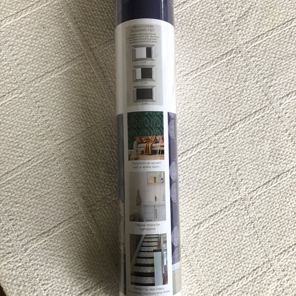 World Market Moon Phases Peel & Stick Removable Wallpaper Blue Covers 28 sq feet - Picture 6 of 9